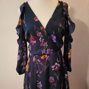 Floral Open Shoulder Dress